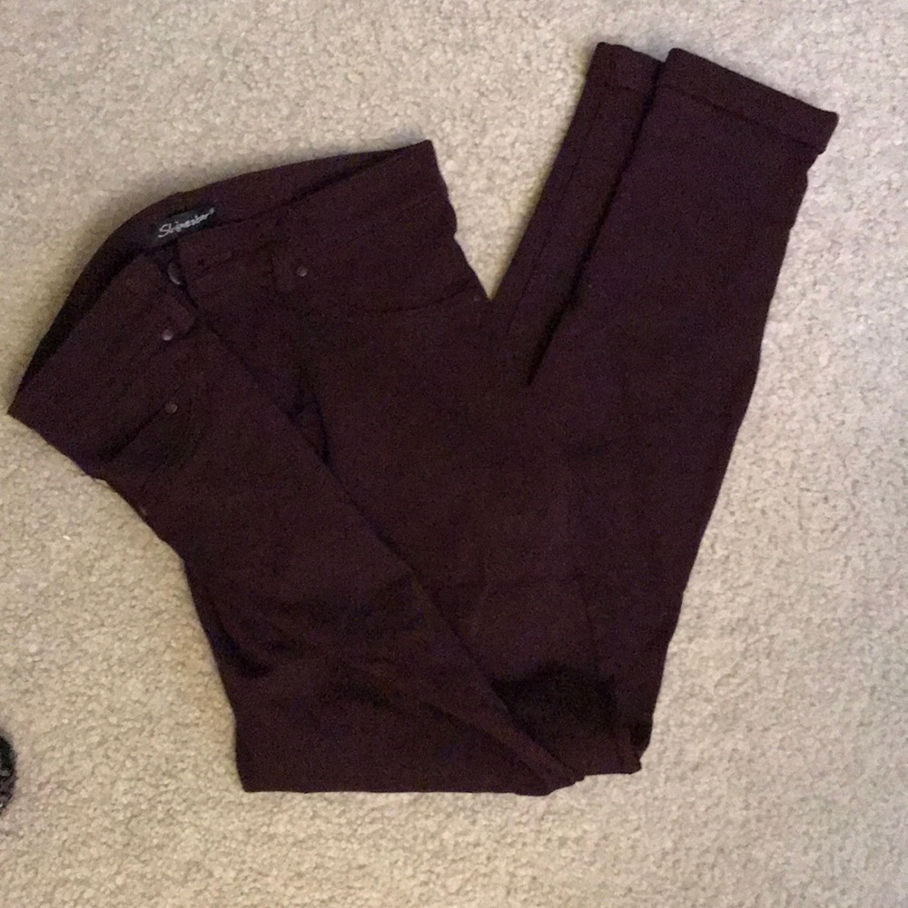 Purple stretchy skinny jegging